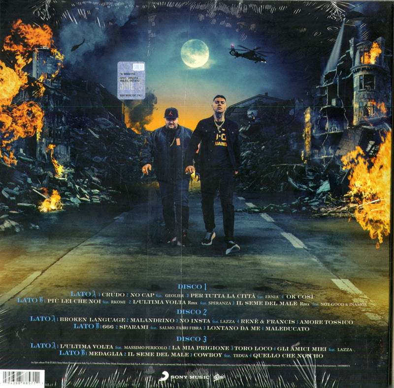 Emis Killa & Jake La Furia - 17 Dark Edition (3 Blue Transparent Vinyls) Lp 0194398885711