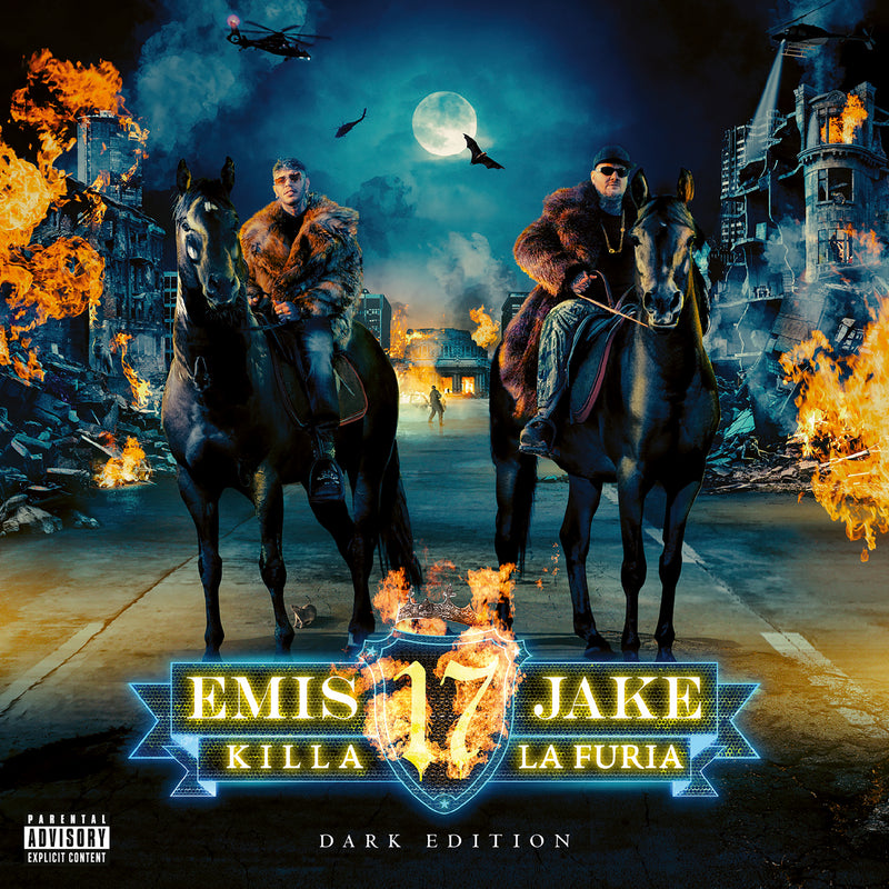 Emis Killa & Jake La Furia - 17 Dark Edition (3 Blue Transparent Vinyls) Lp 0194398885711