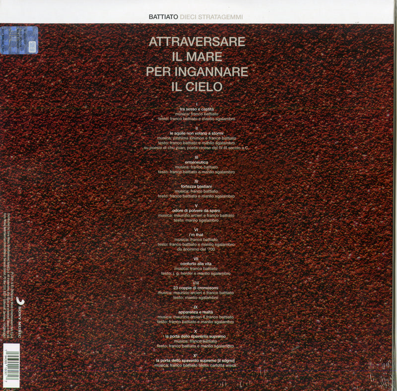 Battiato Franco - Dieci Stratagemmi (Vinile White) Lp 0194399180617