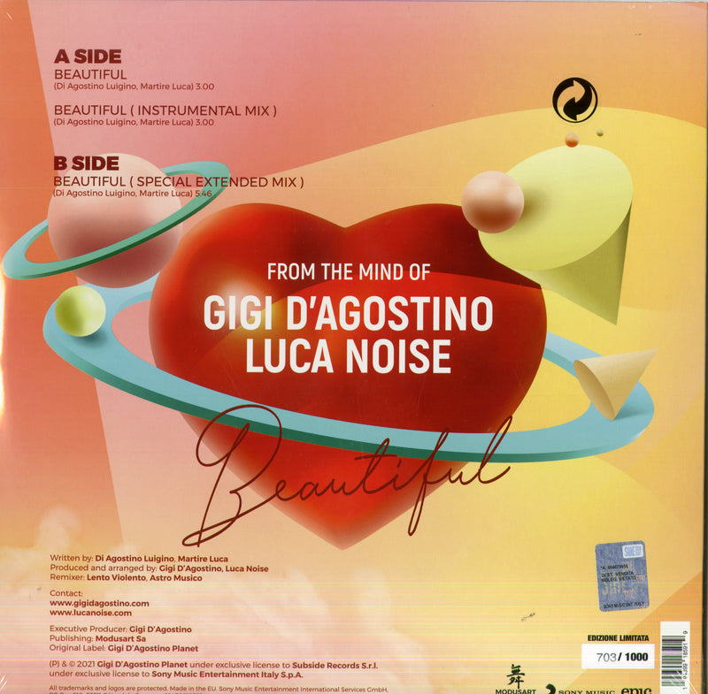 D'Agostino Gigi & Luca Noise - Beautiful Lp 0194399185919