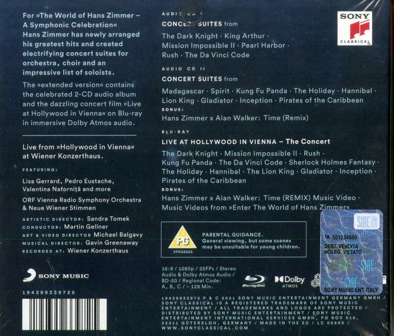 Zimmer Hans - The World Of Hans Zimmer A Symphonic Celebration Cd 0194399339725