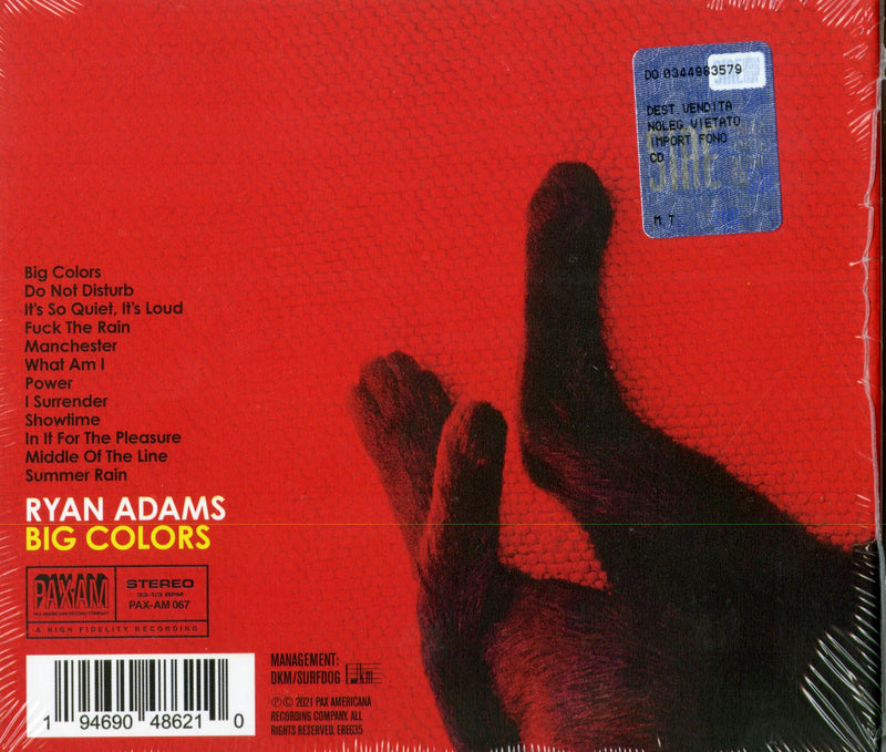 Adams Ryan - Big Colors Cd 0194690486210