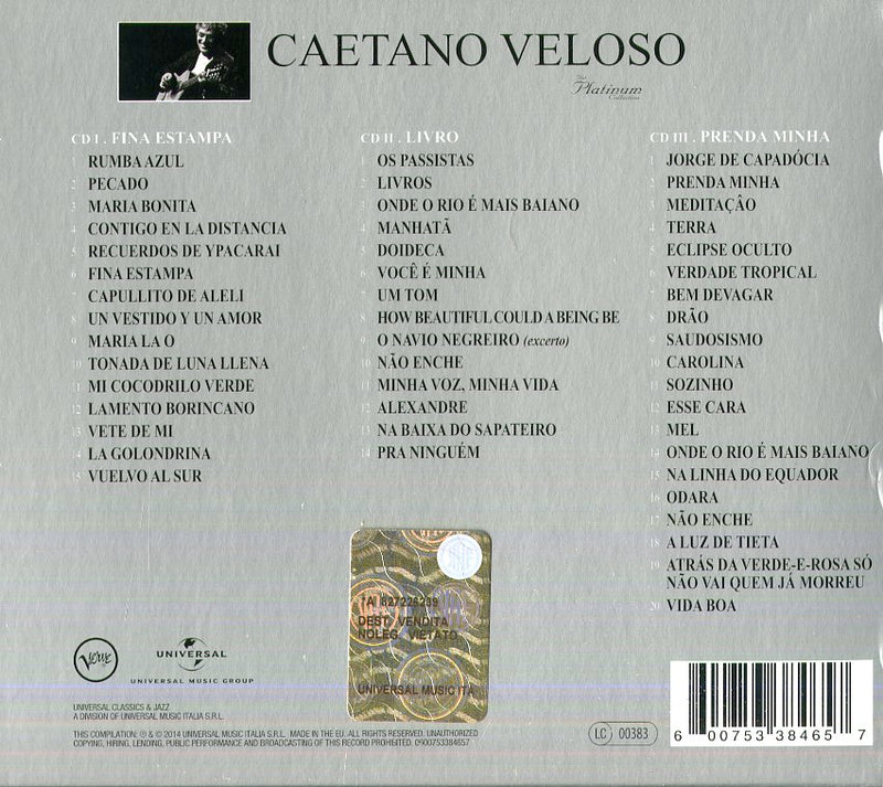 Veloso Caetano - The Platinum Collection Cd 0600753384657