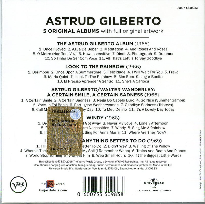 Gilberto Astrud - 5 Original Albums Cd 0600753509838