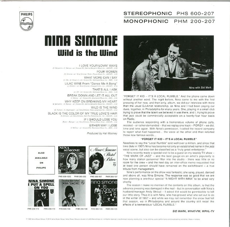 Simone Nina - Wild Is The Wind Lp 0600753605738