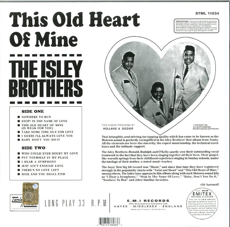 Isley Brothers - This Old Heart Of Mine (Rsd 2016) Lp 0600753660836