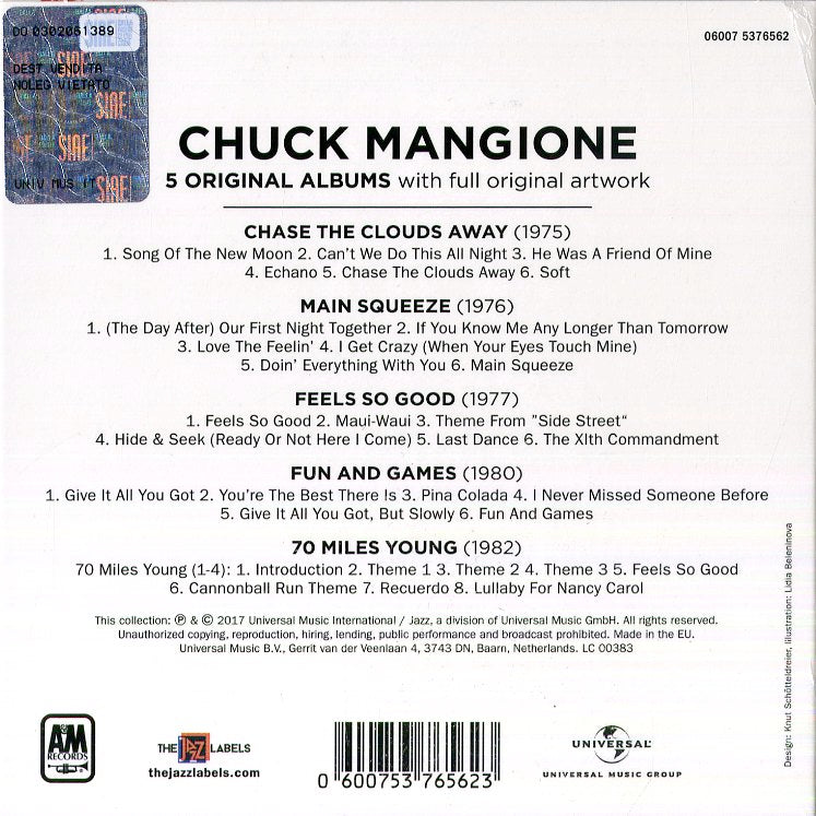 Mangione Chuck - 5 Original Albums Cd 0600753765623