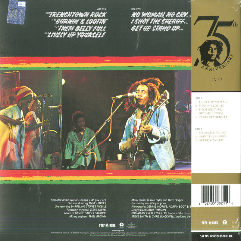 Marley Bob & The Wailers - Live! (Half Speed Mastering Audiophile Limited Edt.) Lp 0602435082110