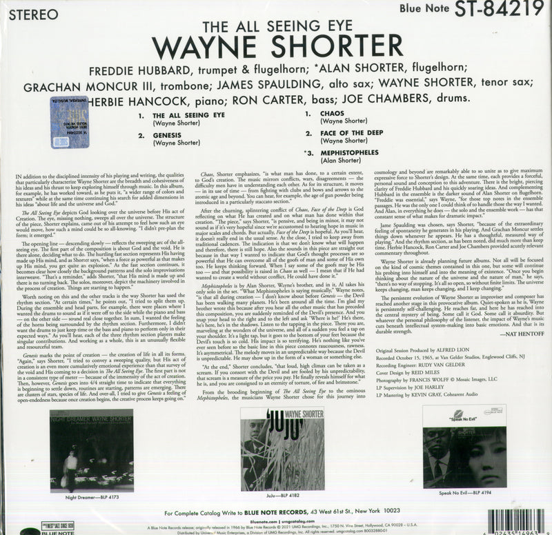 Shorter Wayne - The All Seeing Eye Lp 0602435149639