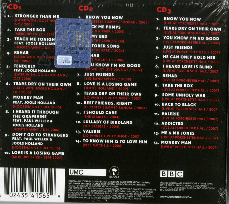 Winehouse Amy - At The Bbc (Box 3 Cd Digipack + Booklet 20 Pagine) Cd 0602435415659