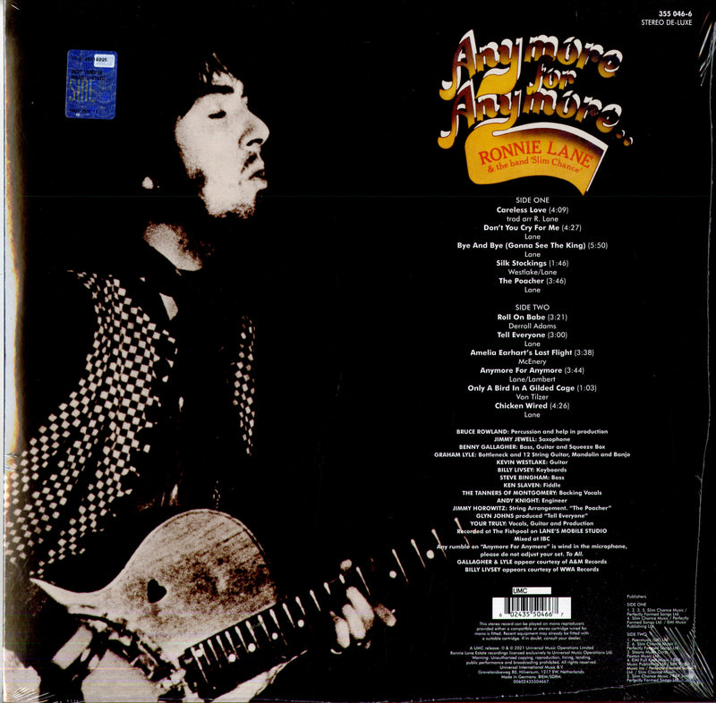 Lane Ronnie - Anymore For Anymore (180 Gr.) Lp 0602435504667