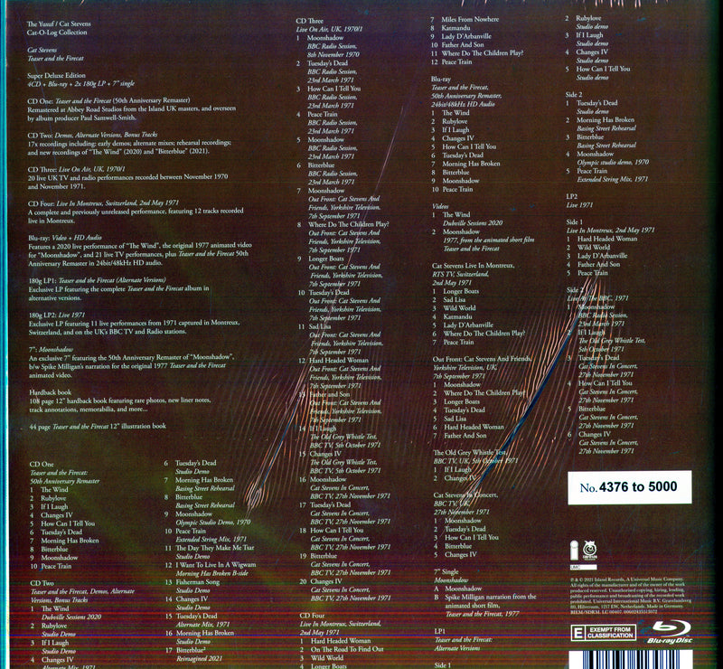 Stevens Cat - Teaser And The Firecat (Super Deluxe) Cd 0602435513072