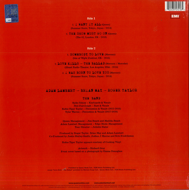 Queen & Adam Lambert - Live Around Ep (Rsd 21) Lp 0602435574165