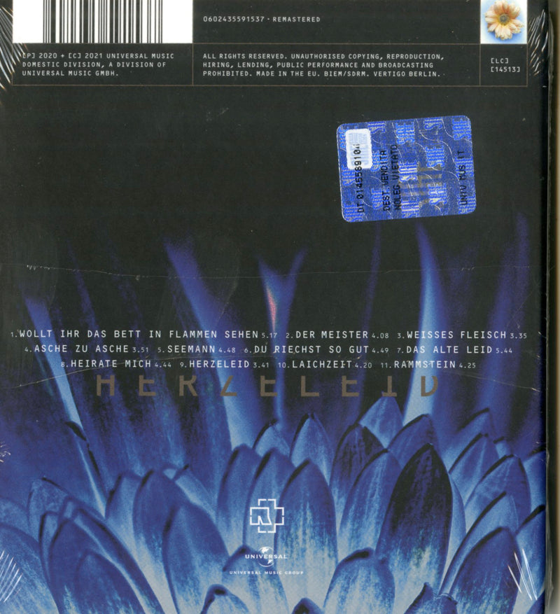 Rammstein - Herzeleid (Standard Remastered Digipack) Cd 0602435591537