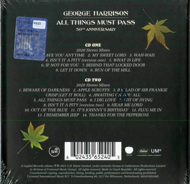 Harrison George - All Things Must Pass 50Th (Standard Edt. 2 Cd) Cd 0602435652405