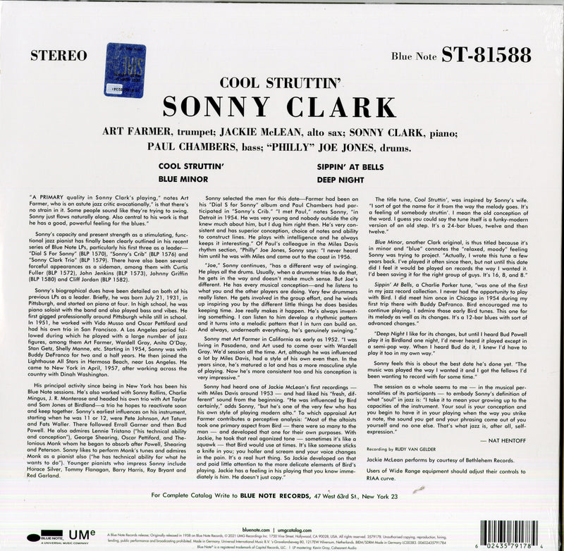 Clark Sonny - Cool Struttin' Lp 0602435791784