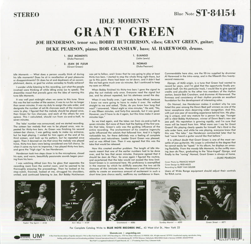 Green Grant - Idle Moments Lp 0602435799100