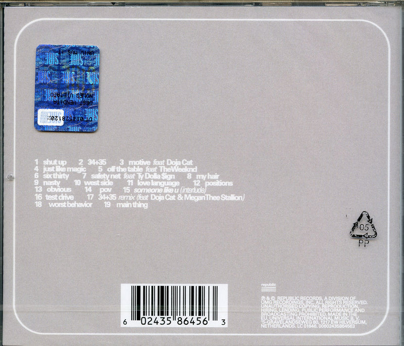 Grande Ariana - Positions (Deluxe Edt. Con 5 Traccie Inedite) Cd 0602435864563