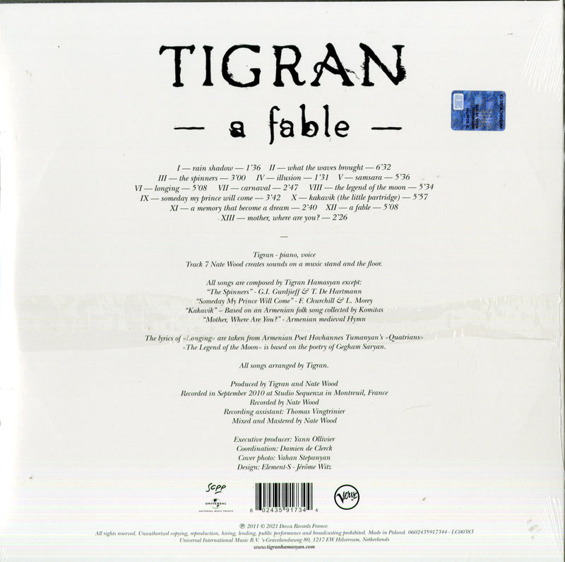 Hamasyan Tigran - A Fable Lp 0602435917344