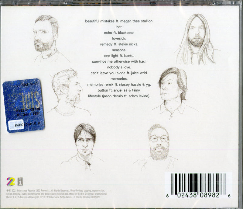 Maroon 5 - Jordi (Deluxe Edt. Cover Alternativa E Poster) Cd 0602438089826