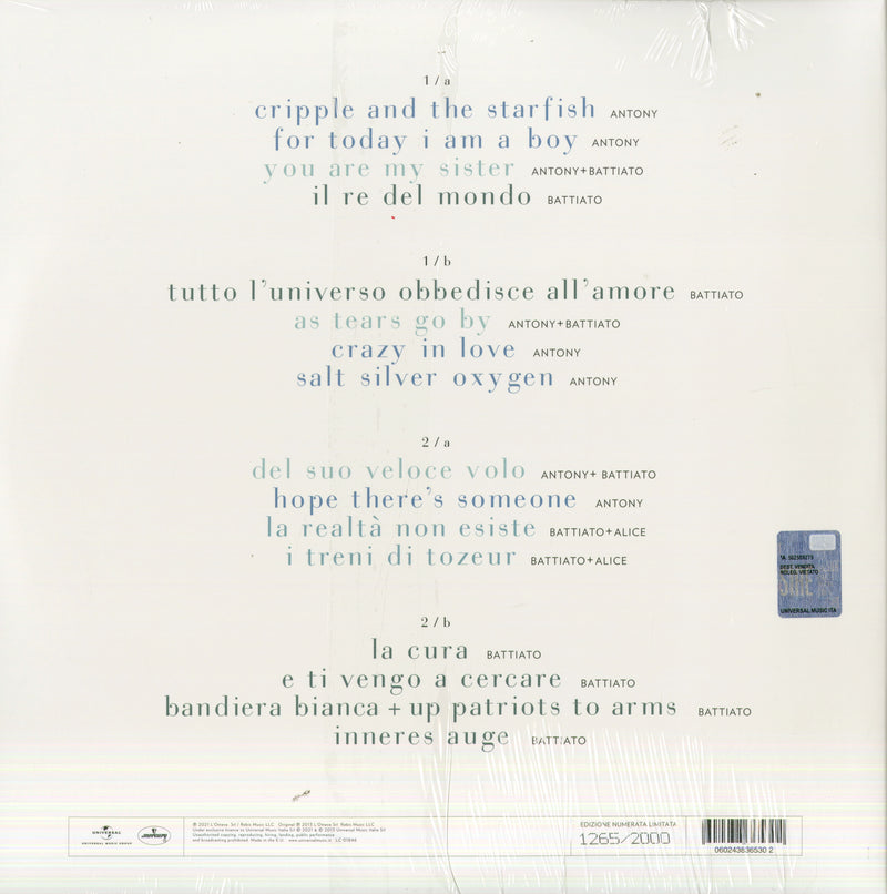 Battiato Franco & Antony And The Johnson( Featuring Alice) - Del Suo Veloce Volo (Numerata Limitata) Lp 0602438365302