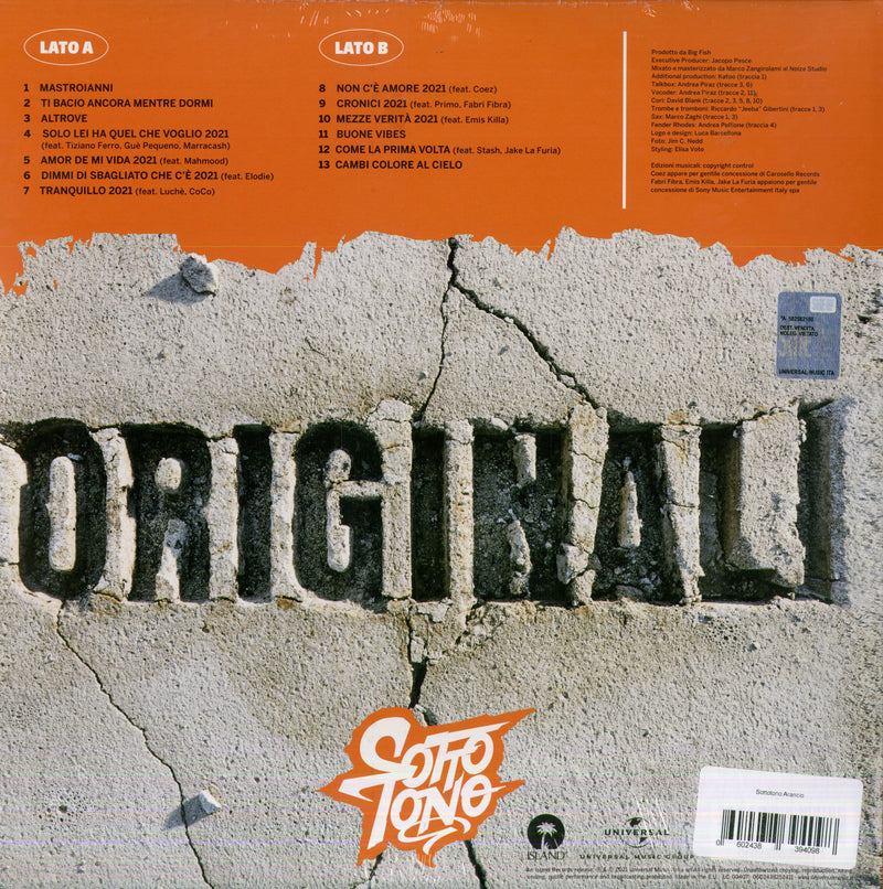 Sottotono - Originali (Vinile Arancione Limited Edt.) Lp 0602438394098