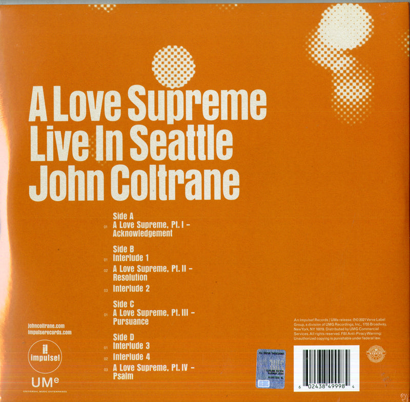 Coltrane John - A Love Supreme Live In Seattle Lp 0602438499984