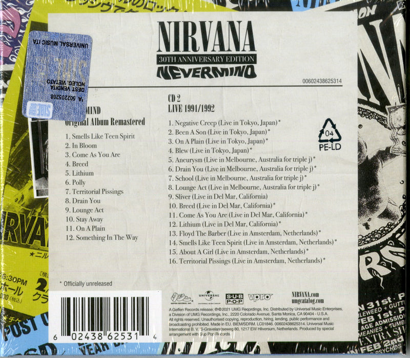 Nirvana - Nevermind 30Th Anniversary Cd 0602438625314