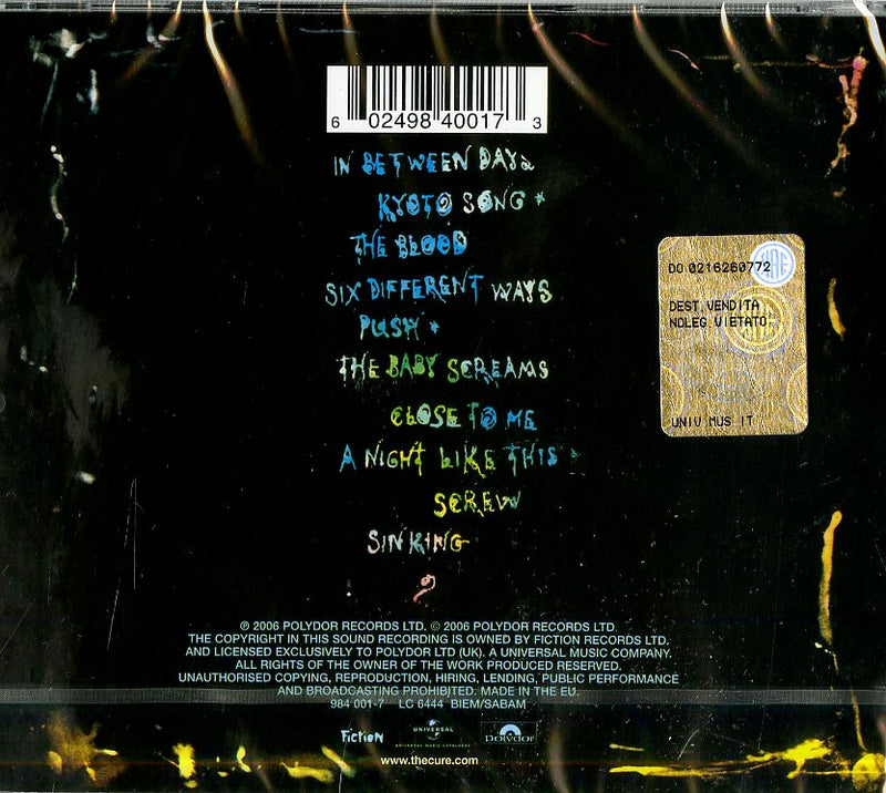 Cure The - The Head On The Door Cd 0602498400173