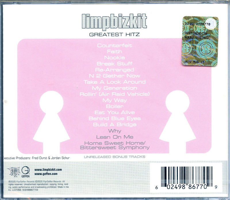Limp Bizkit - Greatest Hitz Cd 0602498867709