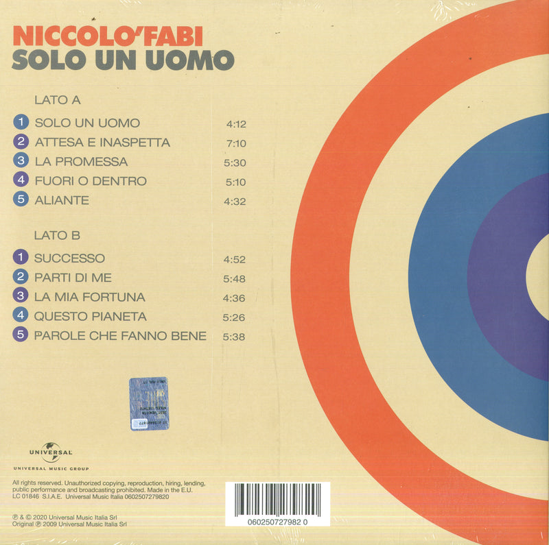 Fabi Niccolo' - Solo Un Uomo (180 Gr. Remastered Edt.) Lp 0602507279820