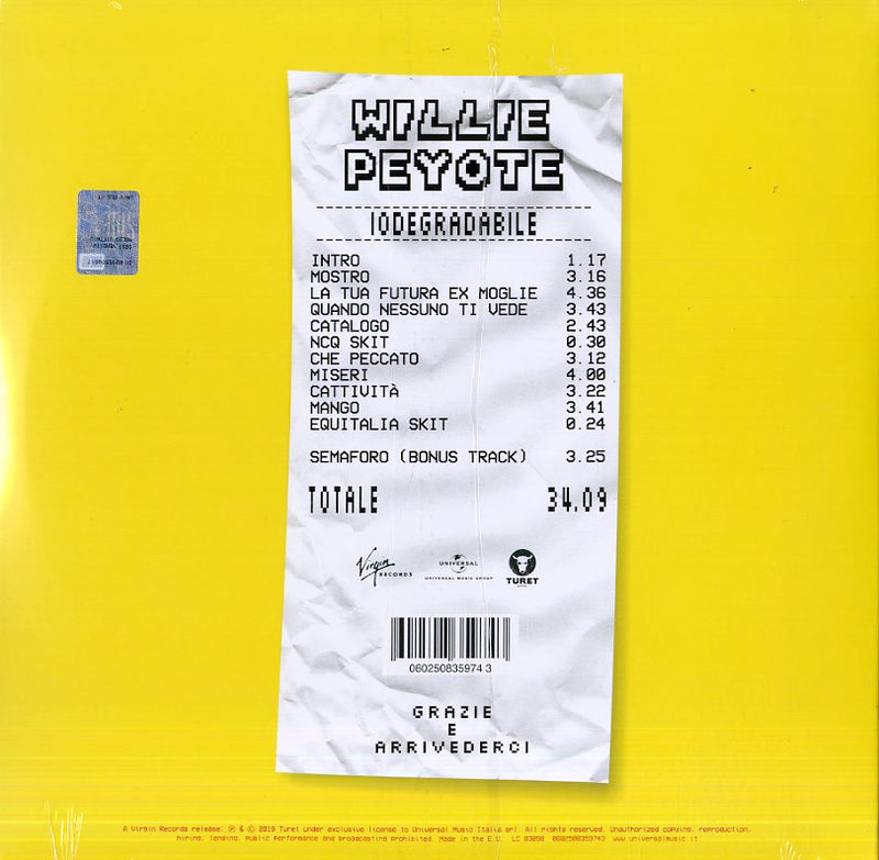 Peyote Willie - Iodegradabile (Vinyl Red Limited Edt.) Lp 0602508359743