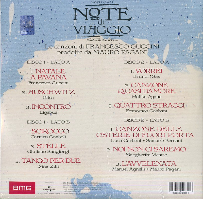 Guccini Francesco, Pagani Mauro( Canzoni Interpretate Dalle Grandi Voci Italiane) - Note Di Viaggio Capitolo 1 Venite Avanti... Lp 0602508428296