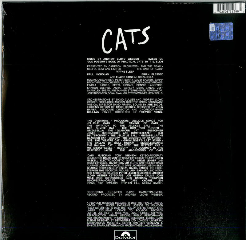 O. S. T. -Cats( Webber Andrew Lloyd) - Cats (180 Gr. + Digital Download Card) Vinile LP - Vinyl record 0602508523885