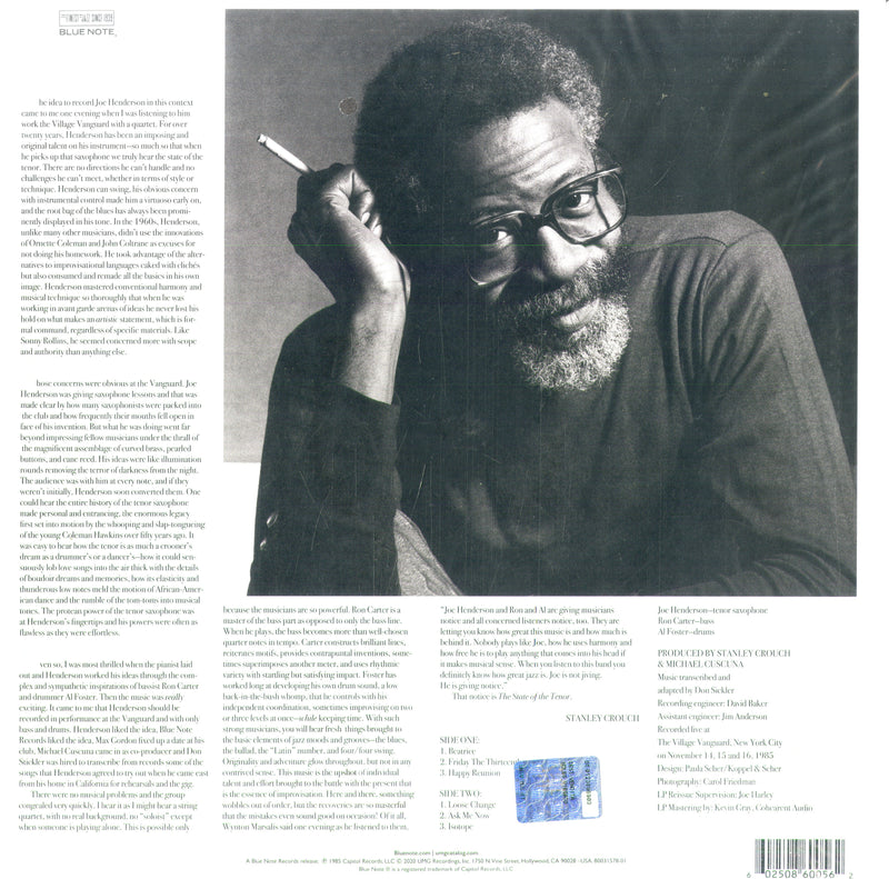 Henderson Joe - The State Of The Tenor, Vol. 1 Lp 0602508600562