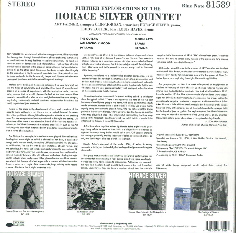 Silver Horace - Further Explorations Lp 0602508811401