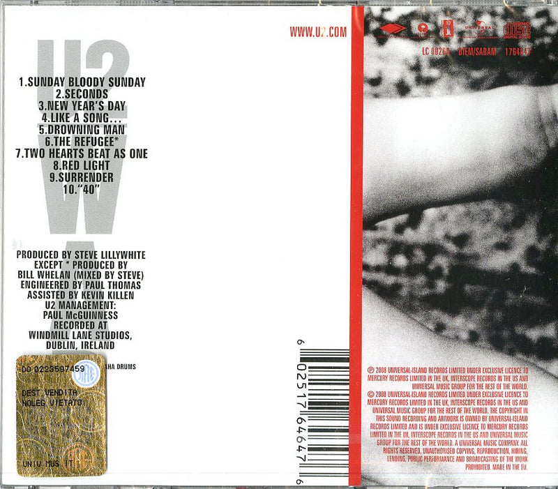 U2 - War (Remastered) CD 0602517646476