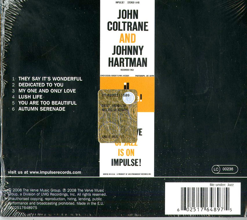 Coltrane John - John Coltrane & Johnny Hartman Cd 0602517648975