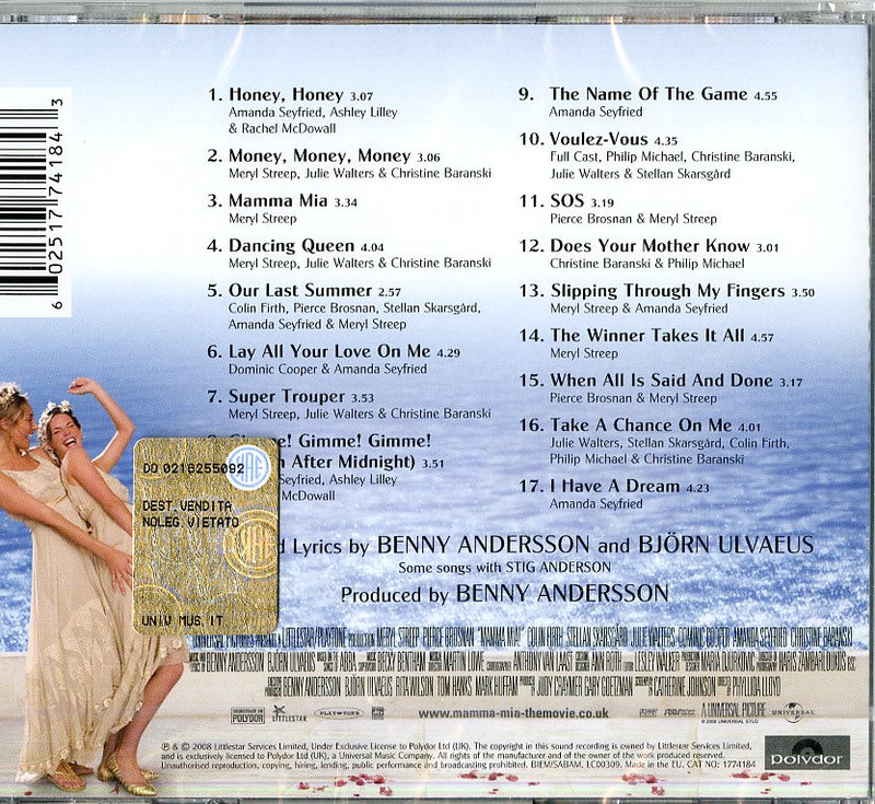 O.S.T.-Mamma Mia! - Mamma Mia! The Movie Soundtrack Cd 0602517741843