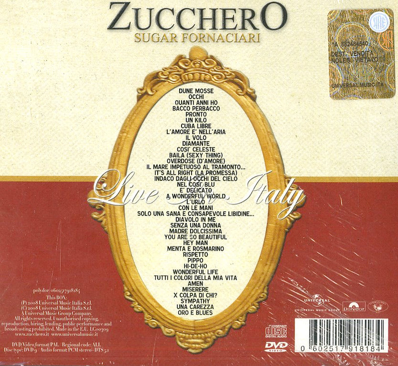 Zucchero Sugar Fornaciari - Live In Italy (2Cd+2Dvd) Cd 0602517918184