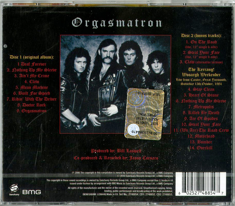 Motorhead - Orgasmatron-Deluxe Edition CD 0602527488547