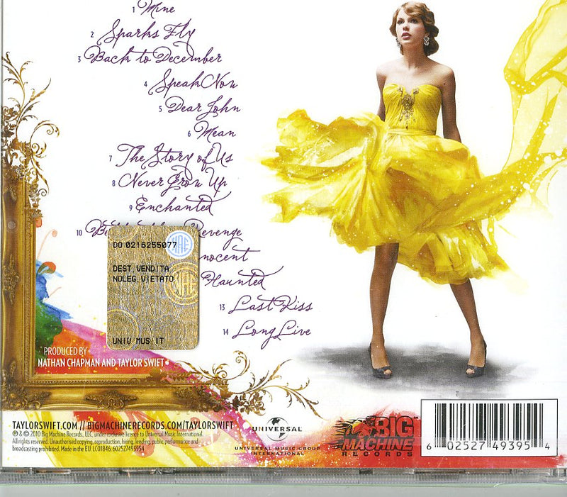 Swift Taylor - Speak Now Cd 0602527493954