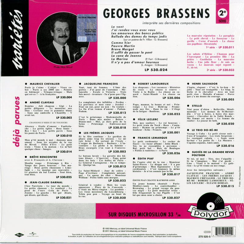 Brassens George - Interprete Ses Dernieres Compositions N.2 (Lp 25 Cm) Lp 0602527552552