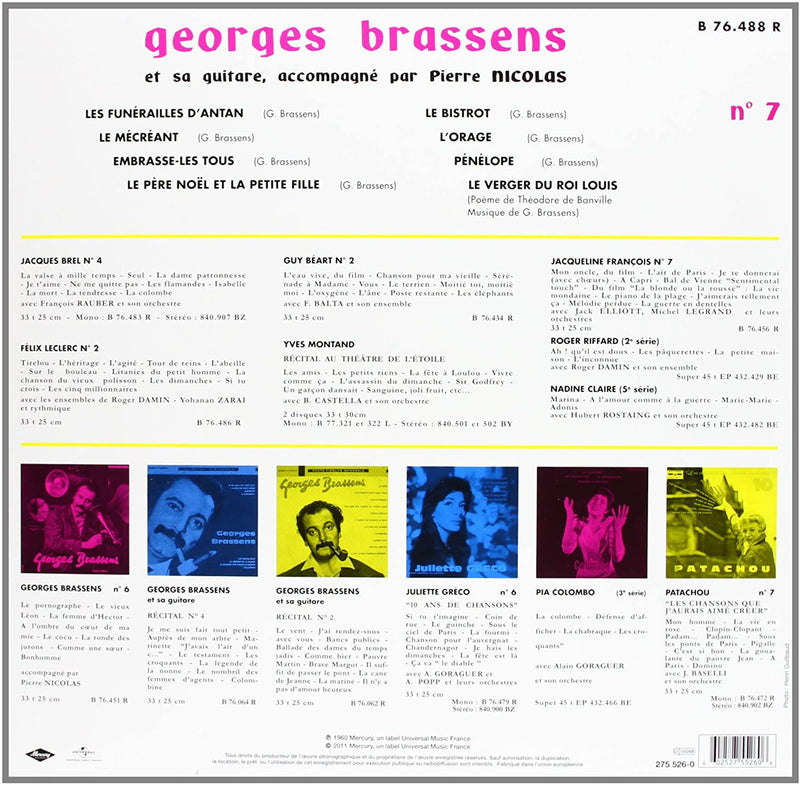 Brassens George - Et Sa Guitare N.7 (1 Lp 25 Cm.) Lp 0602527552606