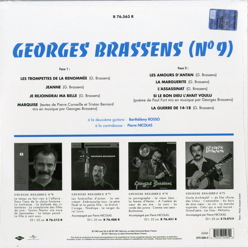 Brassens George - N.9 (1 Lp 25 Cm.) Lp 0602527552620