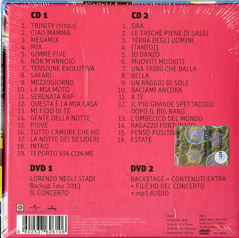 Jovanotti - Lorenzo Negli Stadi-Backup Tour Cd 0602537626106