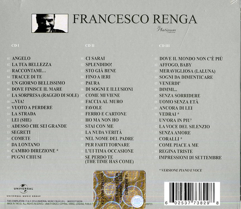 Renga Francesco - The Platinum Collection Cd 0602537738298