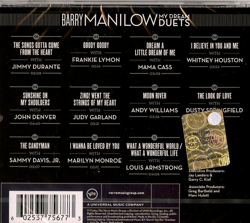 Manilow Barry - My Dream Duets Cd 0602537756773