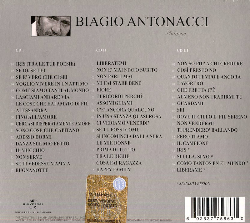 Antonacci Biagio - The Platinum Collection Cd 0602537758630