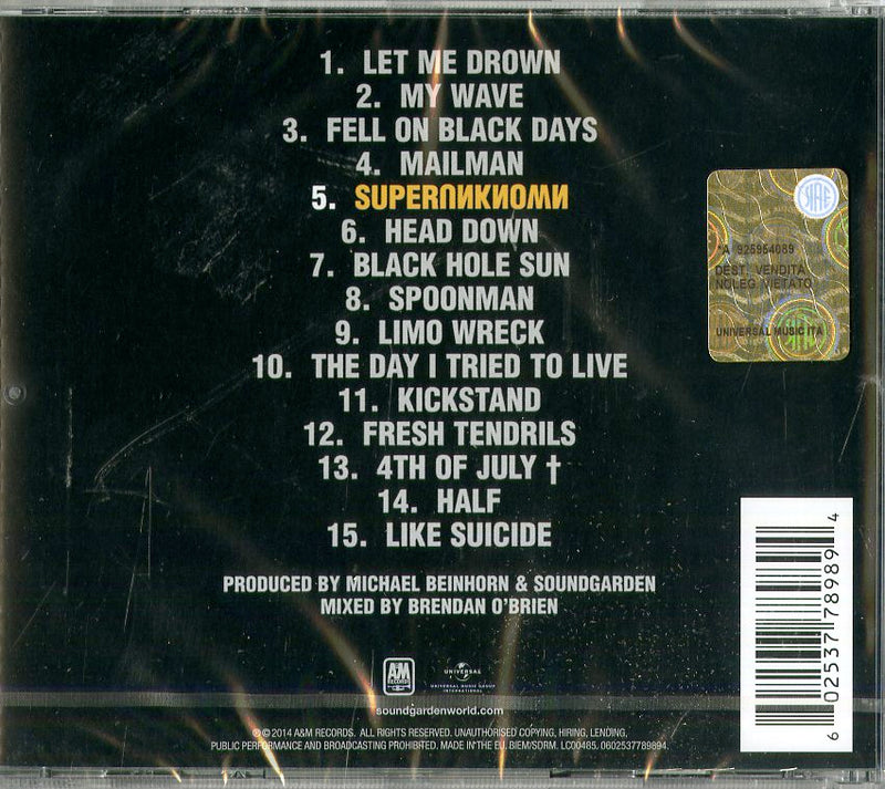 Soundgarden - Superunknown: (Remastered) 20Th Anniversary Cd 0602537789894